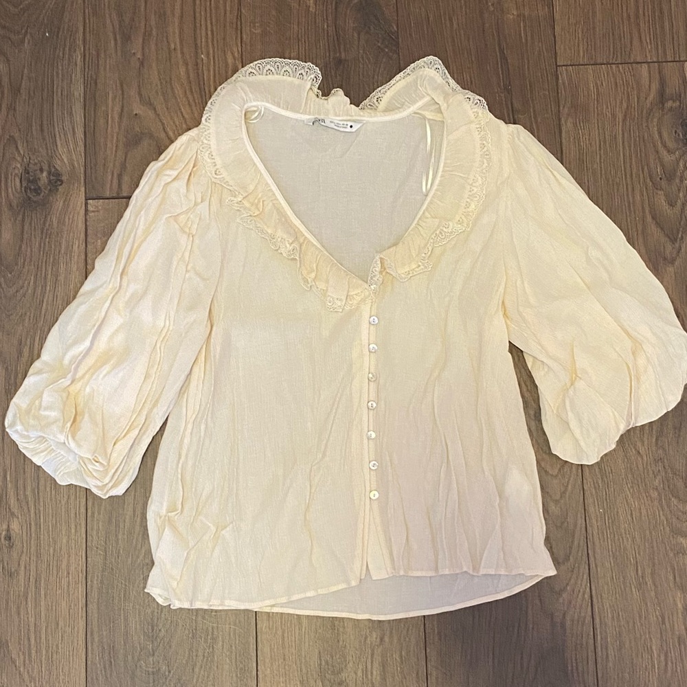 ZABA ivory blouse